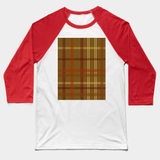 Autumn Plaid Pattern Baseball T-Shirt